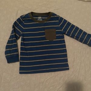 Carter,s 2T strips blue long sleeve shirt.